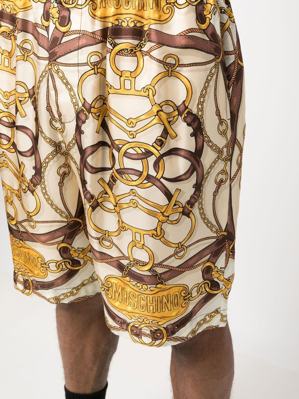 Teddy-print silk shorts - 5