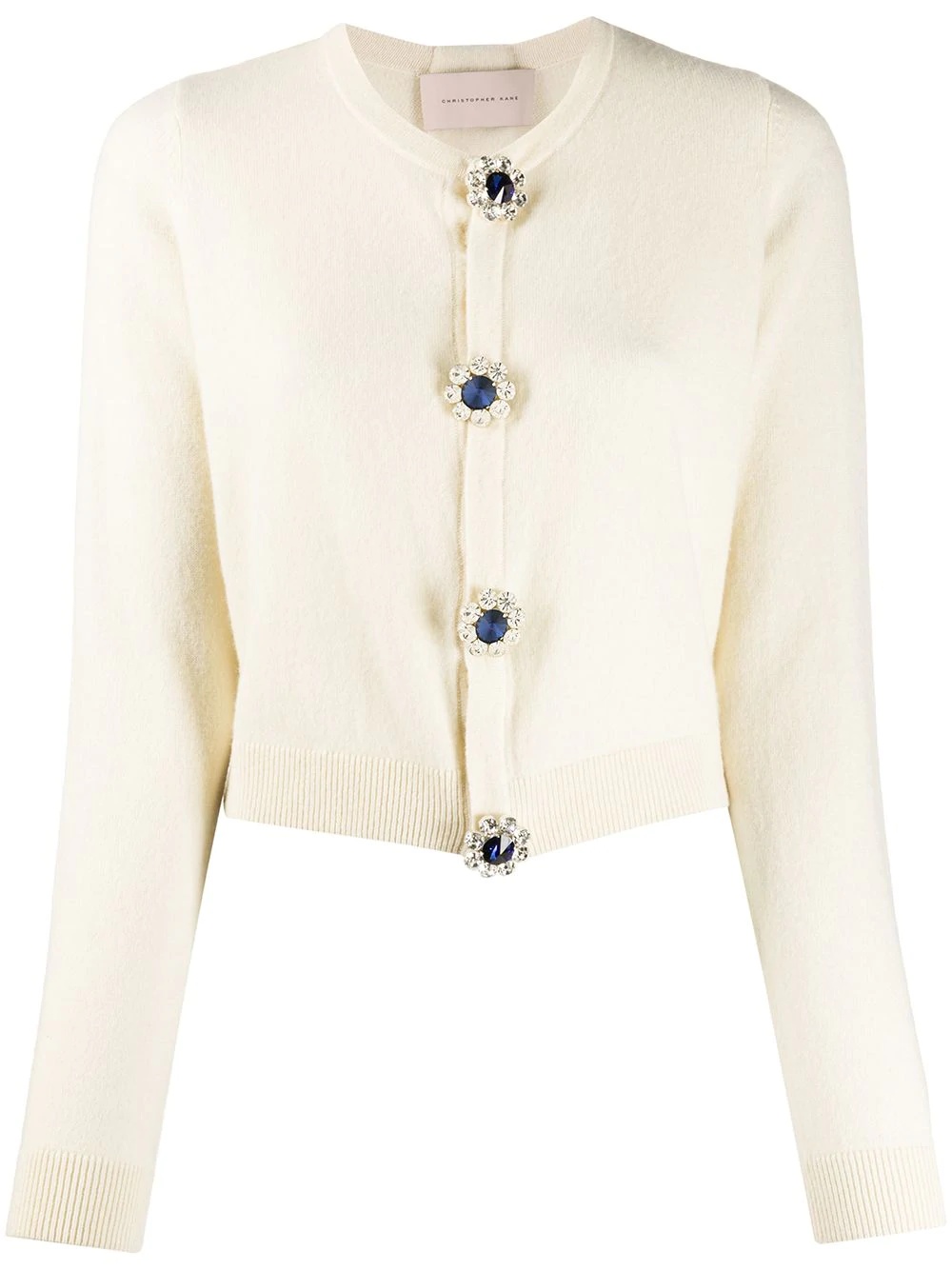 embellished buttons cardigan - 1