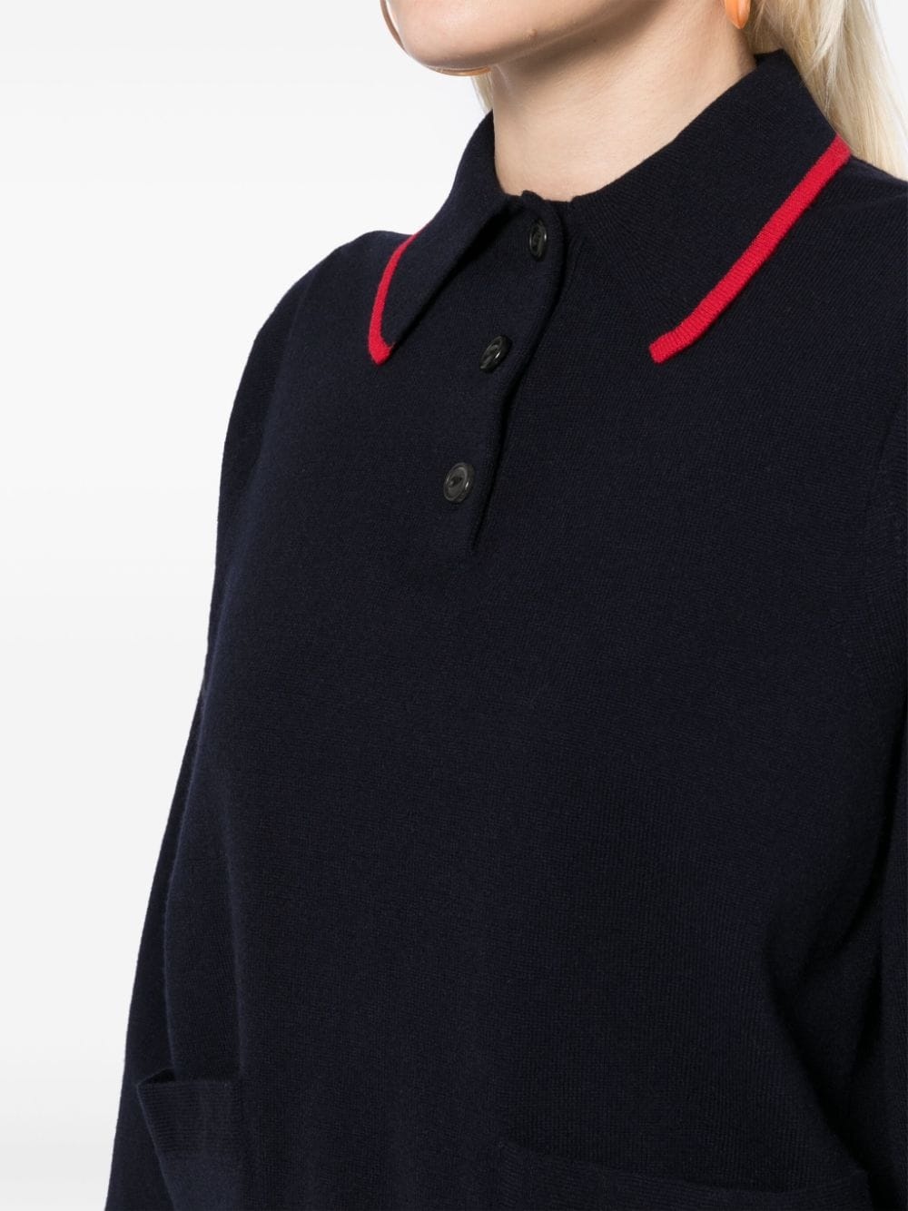 long-sleeved wool polo top - 5