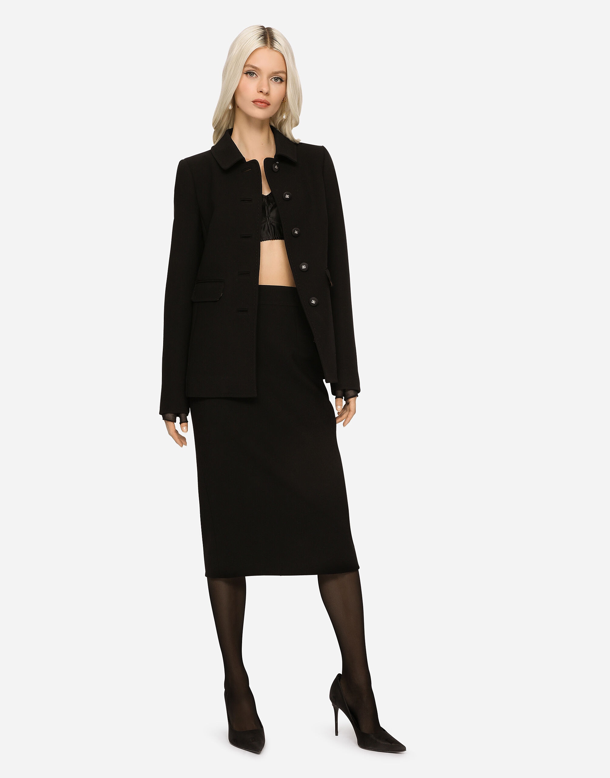 Woolen calf-length skirt - 4