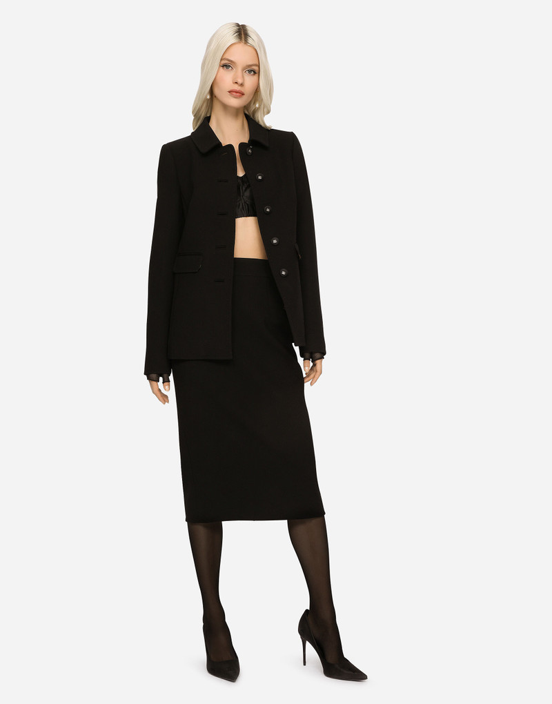 Woolen calf-length skirt 4