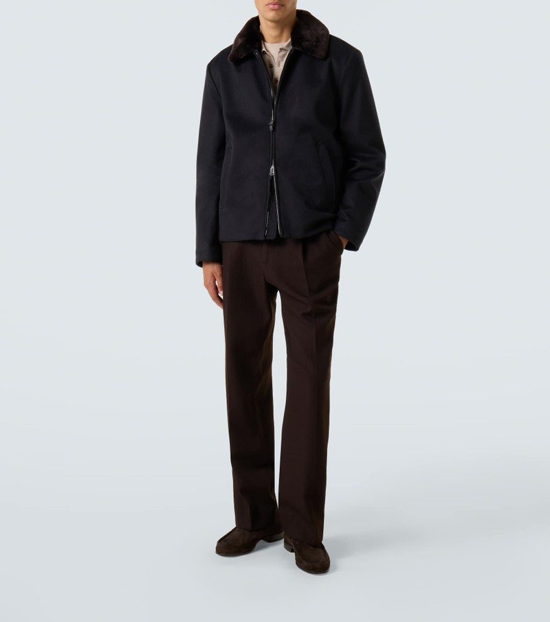 Canali Shearling-trimmed cashmere jacket outlook
