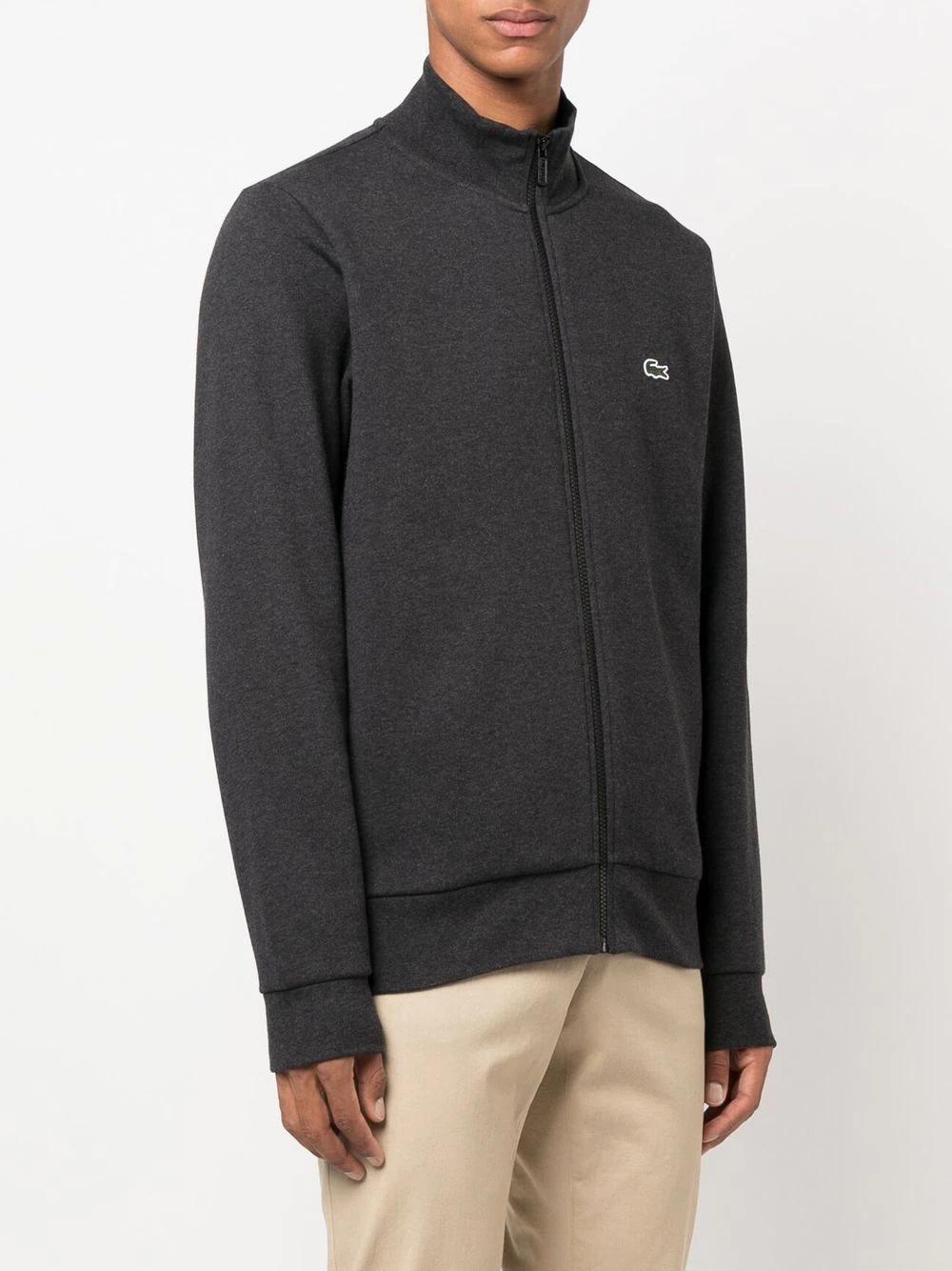 high-neck zip-fastening sweatshirt - 3