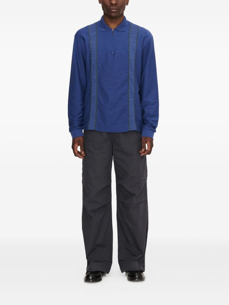 Palmes zip-up polo shirt outlook