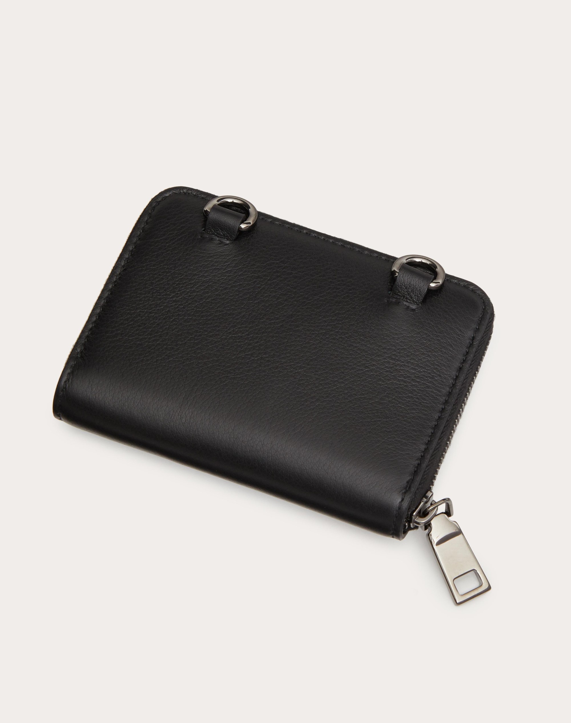 LACQUERED VLOGO SIGNATURE WALLET WITH NECK STRAP - 3