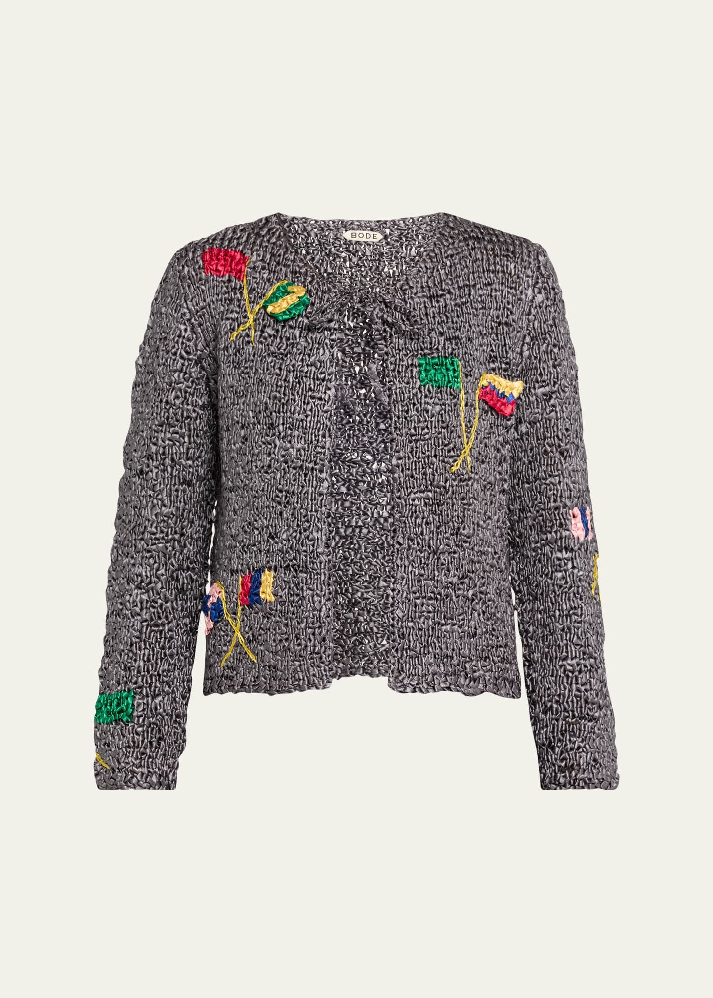 Promenade Raised Flag Crochet Cardigan - 1