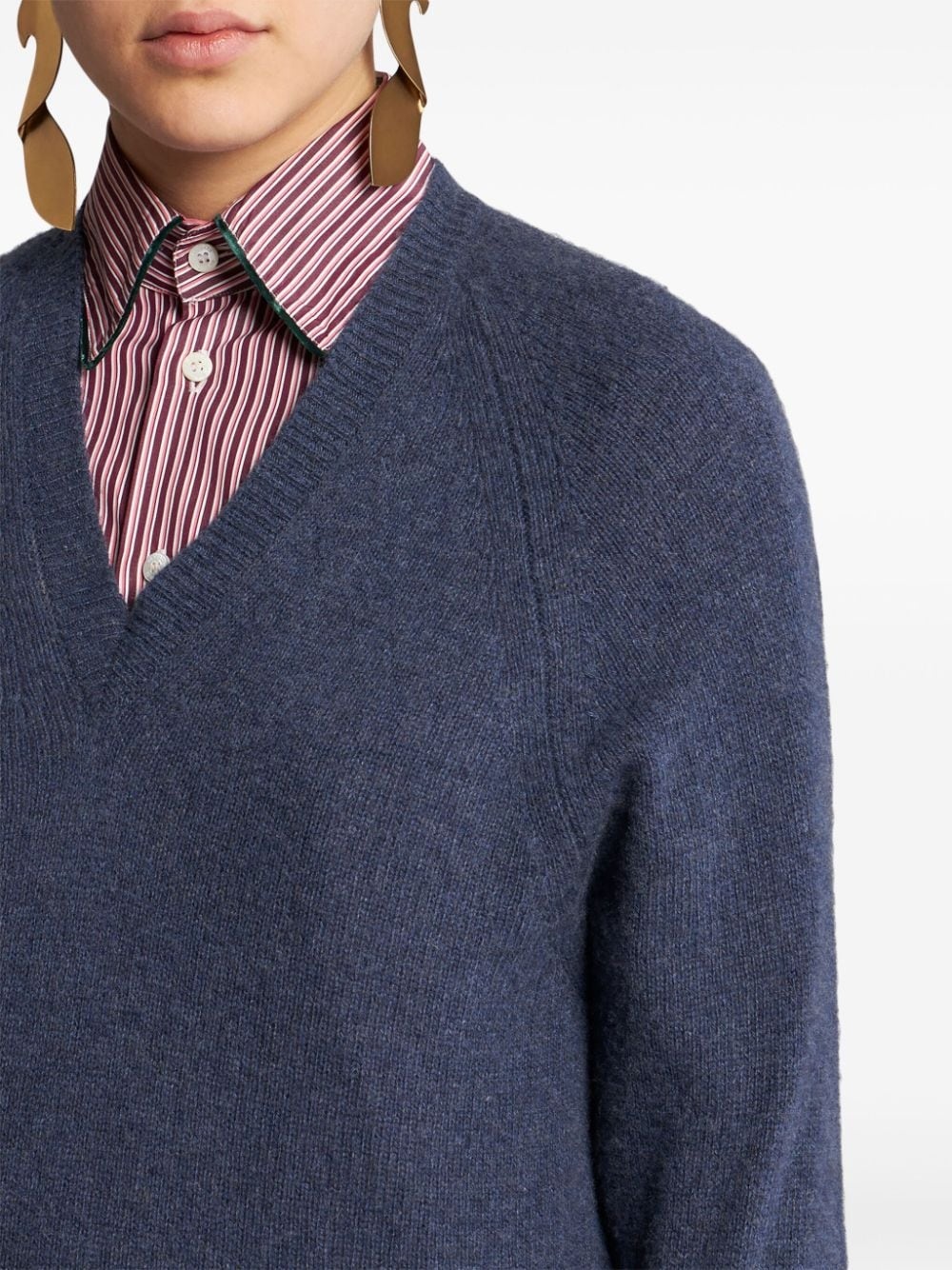 cashmere v-neck sweater - 4
