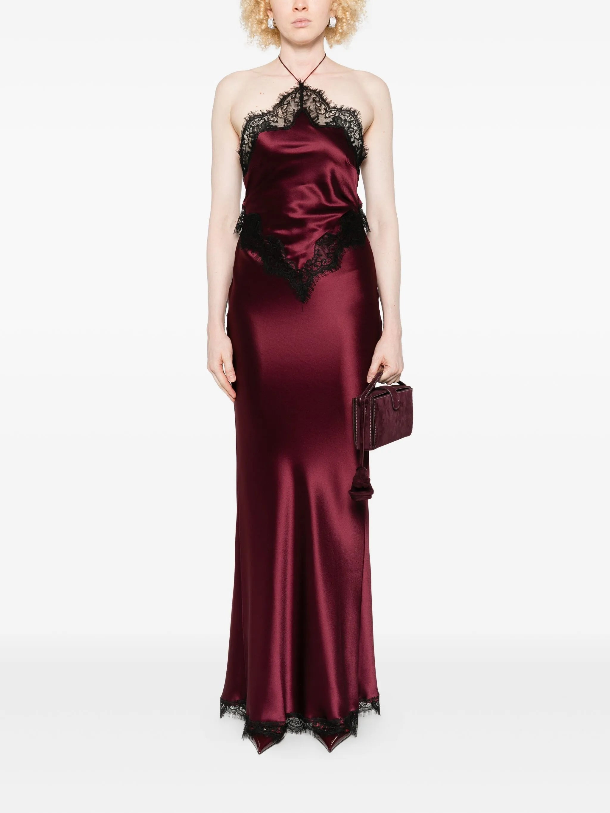 Retrofete Everly Lace-trimmed Satin Dress - 2