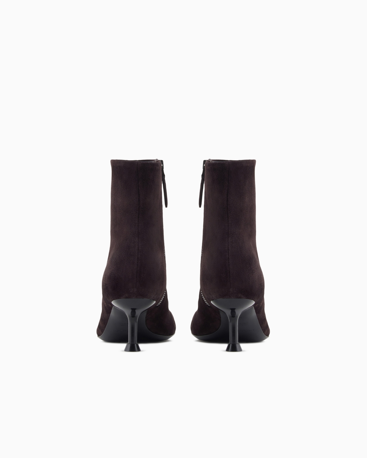ASV NEW YORK CAPSULE COLLECTION SUEDE ANKLE BOOTS WITH KITTEN HEEL - 3