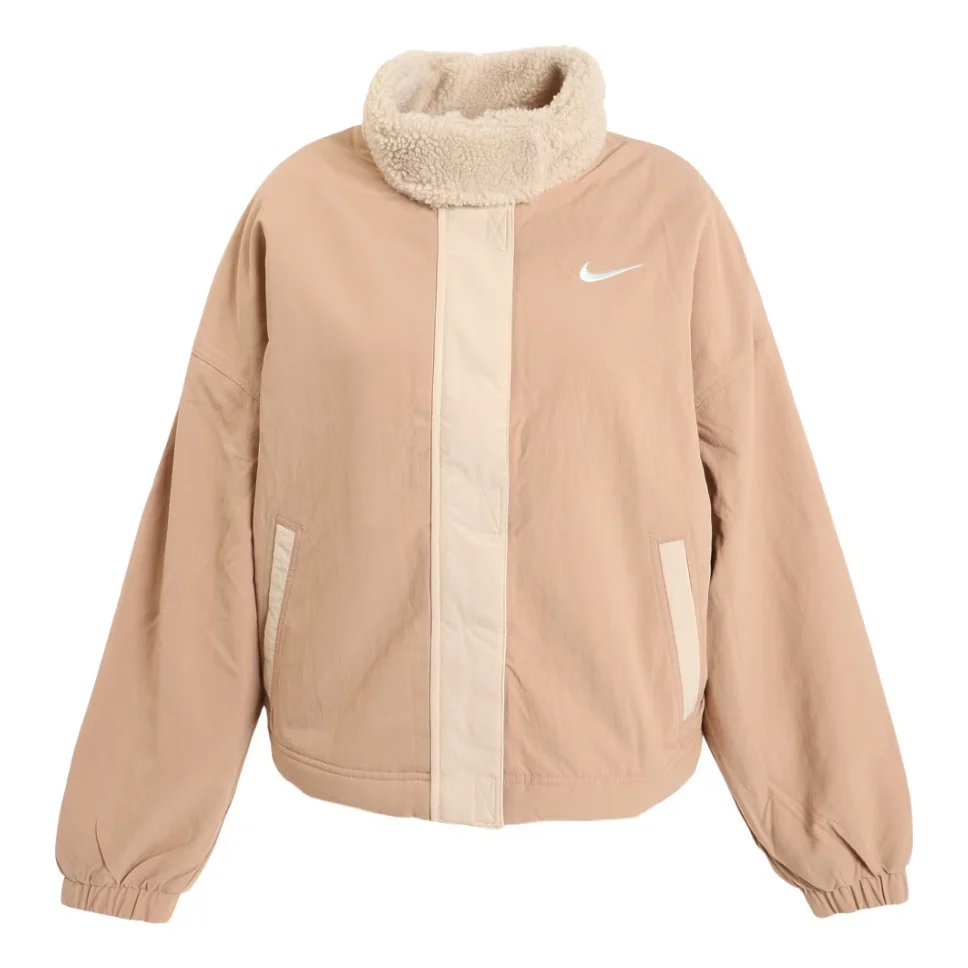 (WMNS) Nike Woven Fleece-Lined Jacket 'Hemp Sanddrift' DQ6847-200 - 1