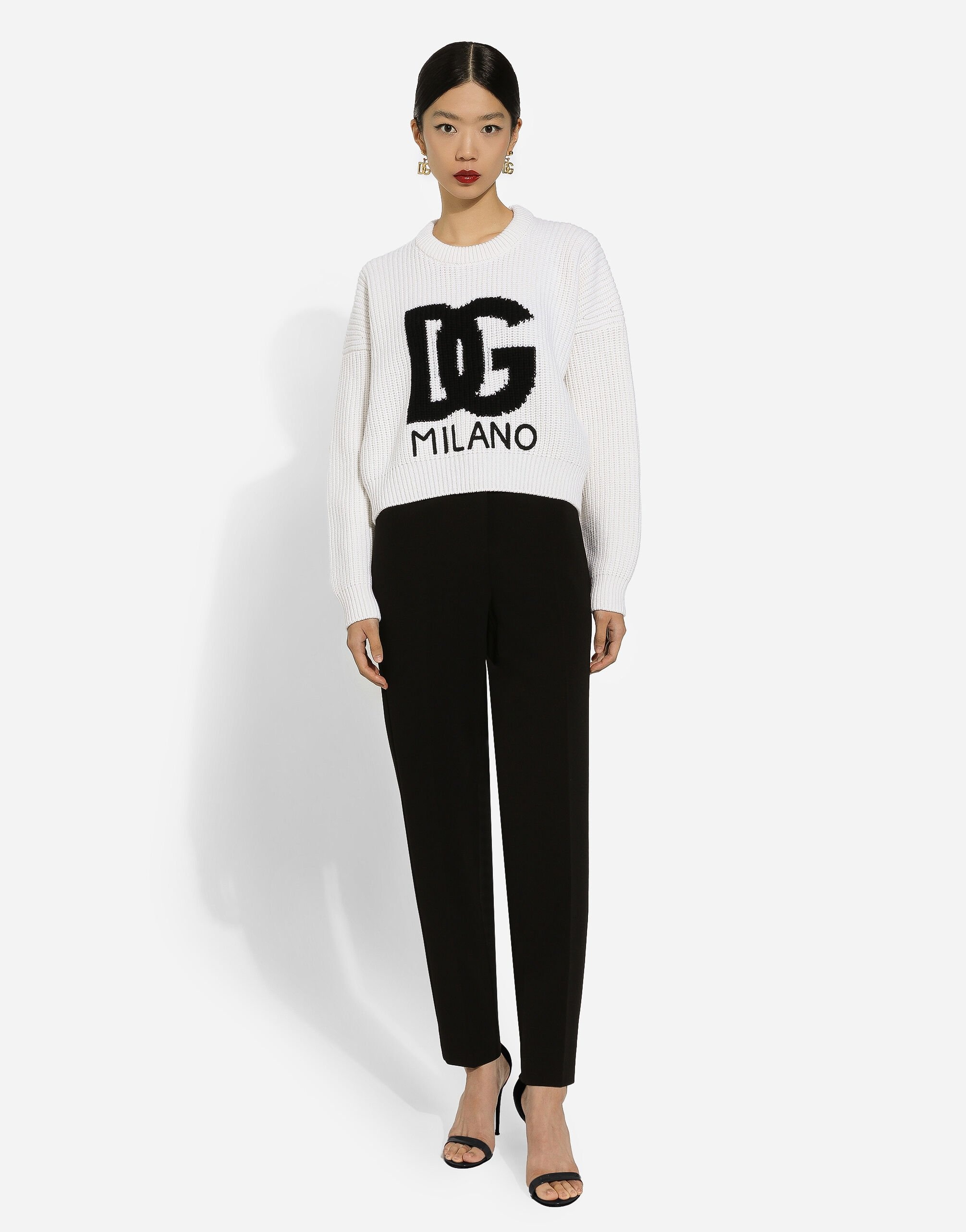 Ribbed wool sweater with DG logo - 2
