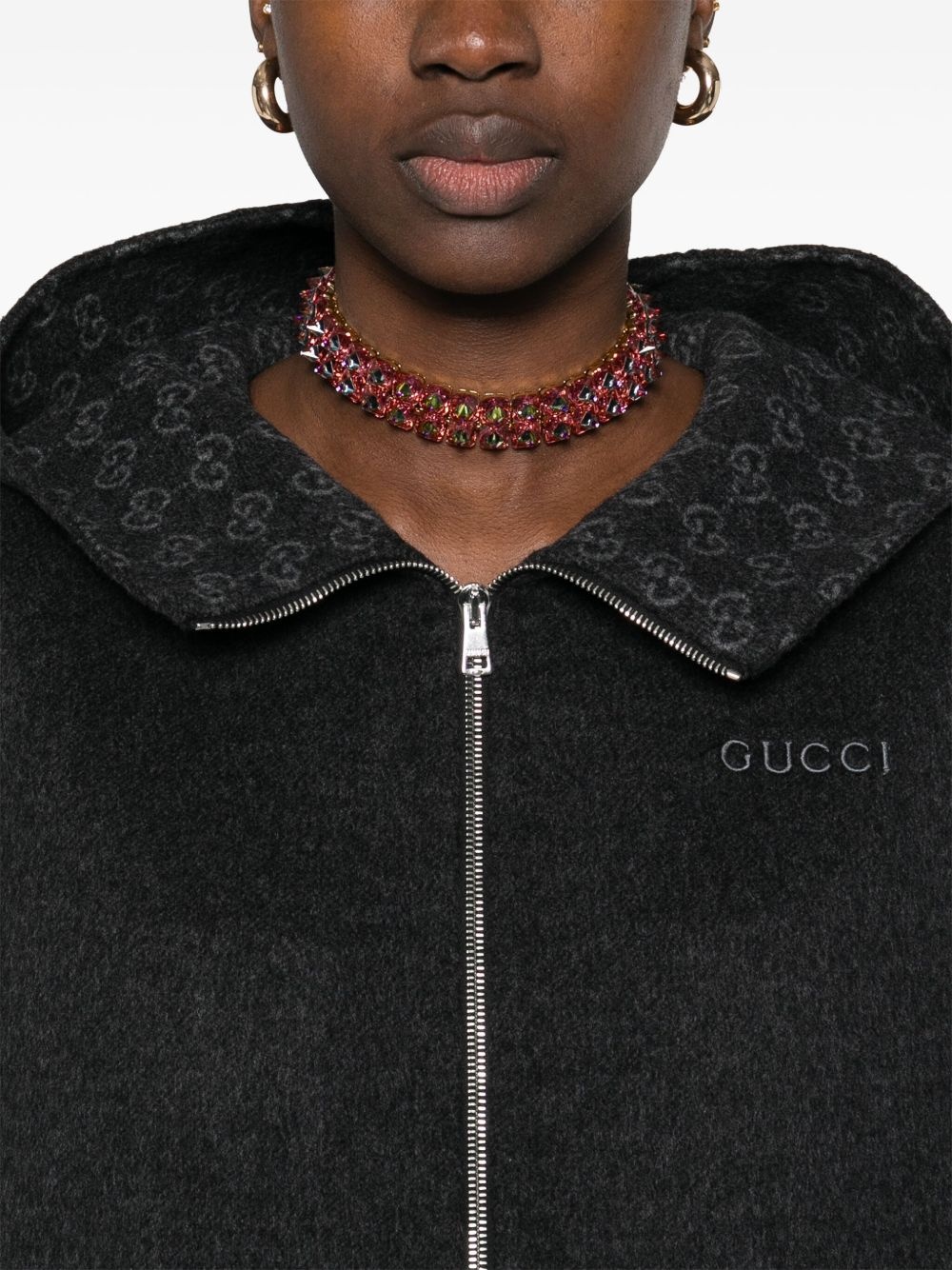 VIP【送料関税込】GUCCI WOOL AND SILK BLEND CABAN GUCCI Gucci Women Wool And Silk Blend Caban | luosophy