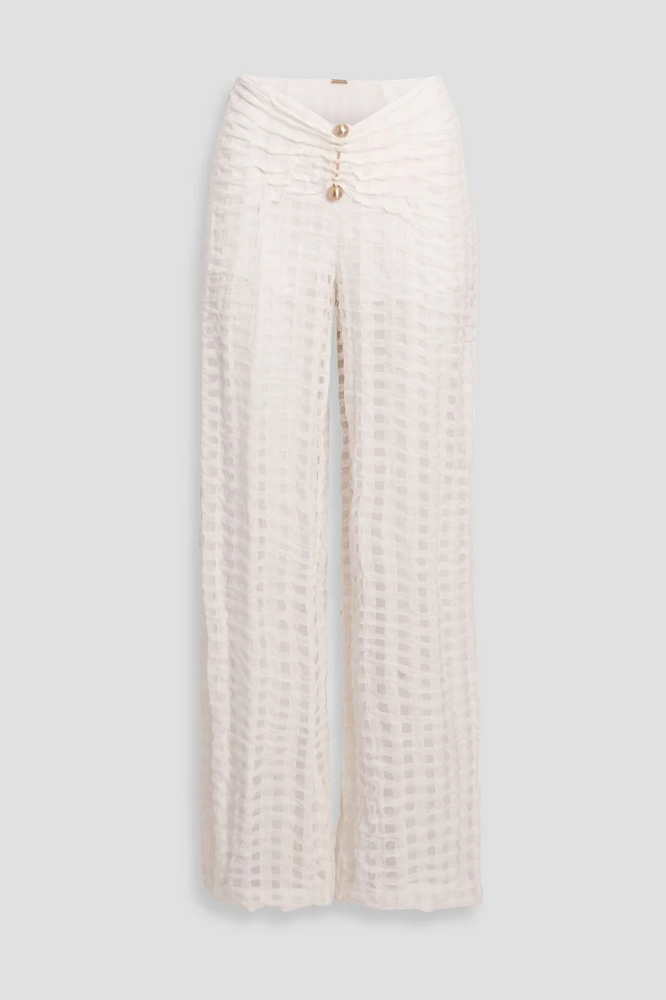 Celyse embellished jacquard straight-leg pants - 1