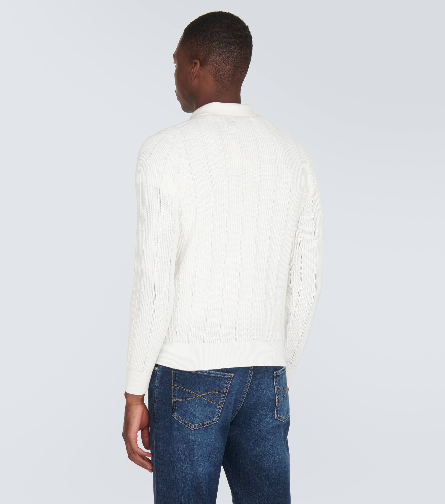Cotton polo sweater - 4