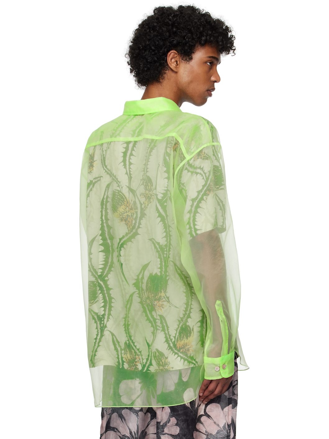 Green Organza Shirt - 3