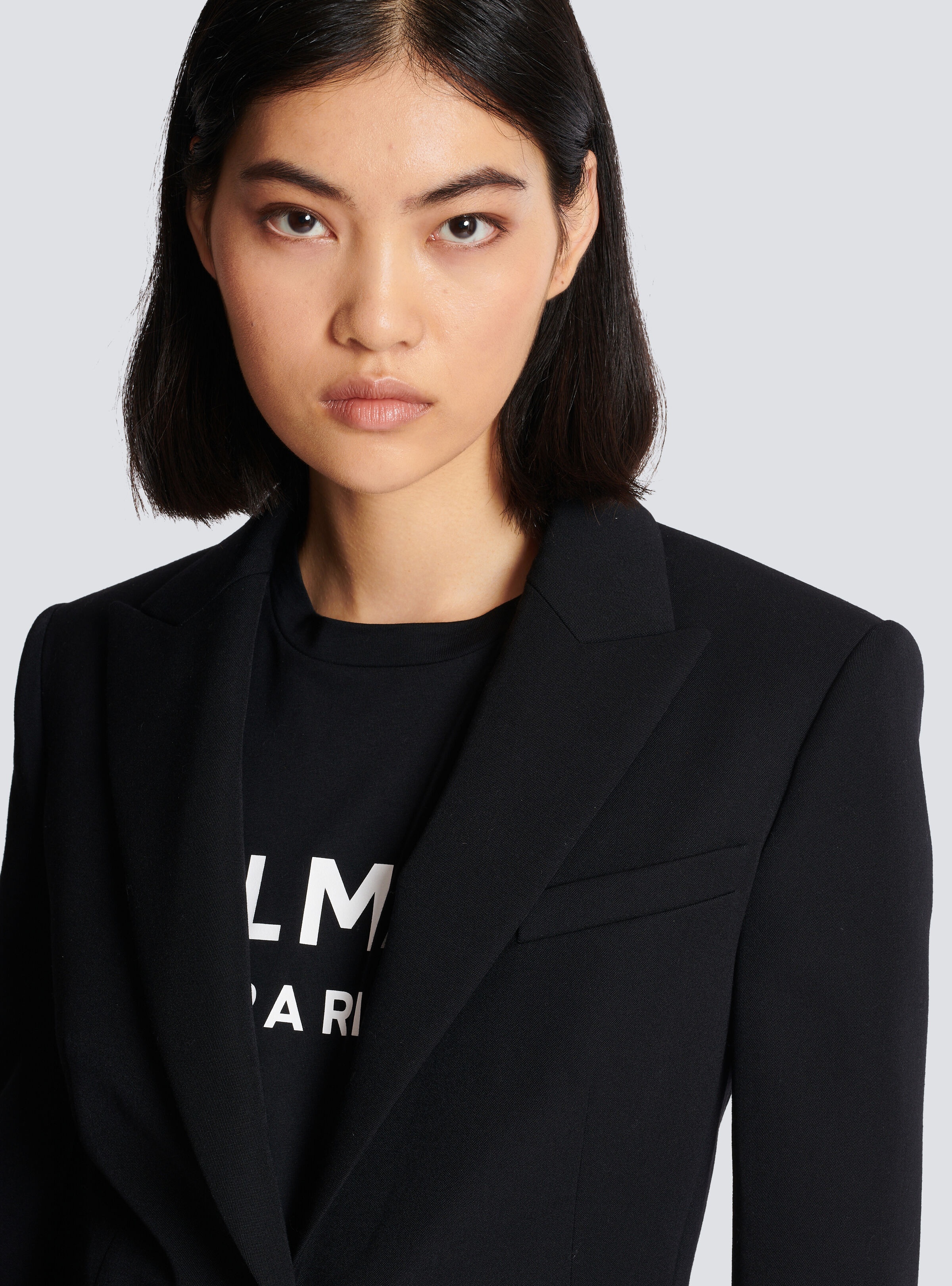 One-button wool blazer - 7