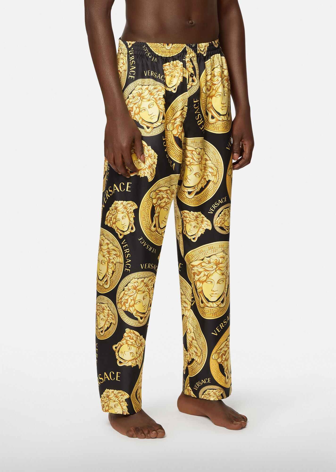 Medusa Amplified Print Silk Pajama Pants - 2