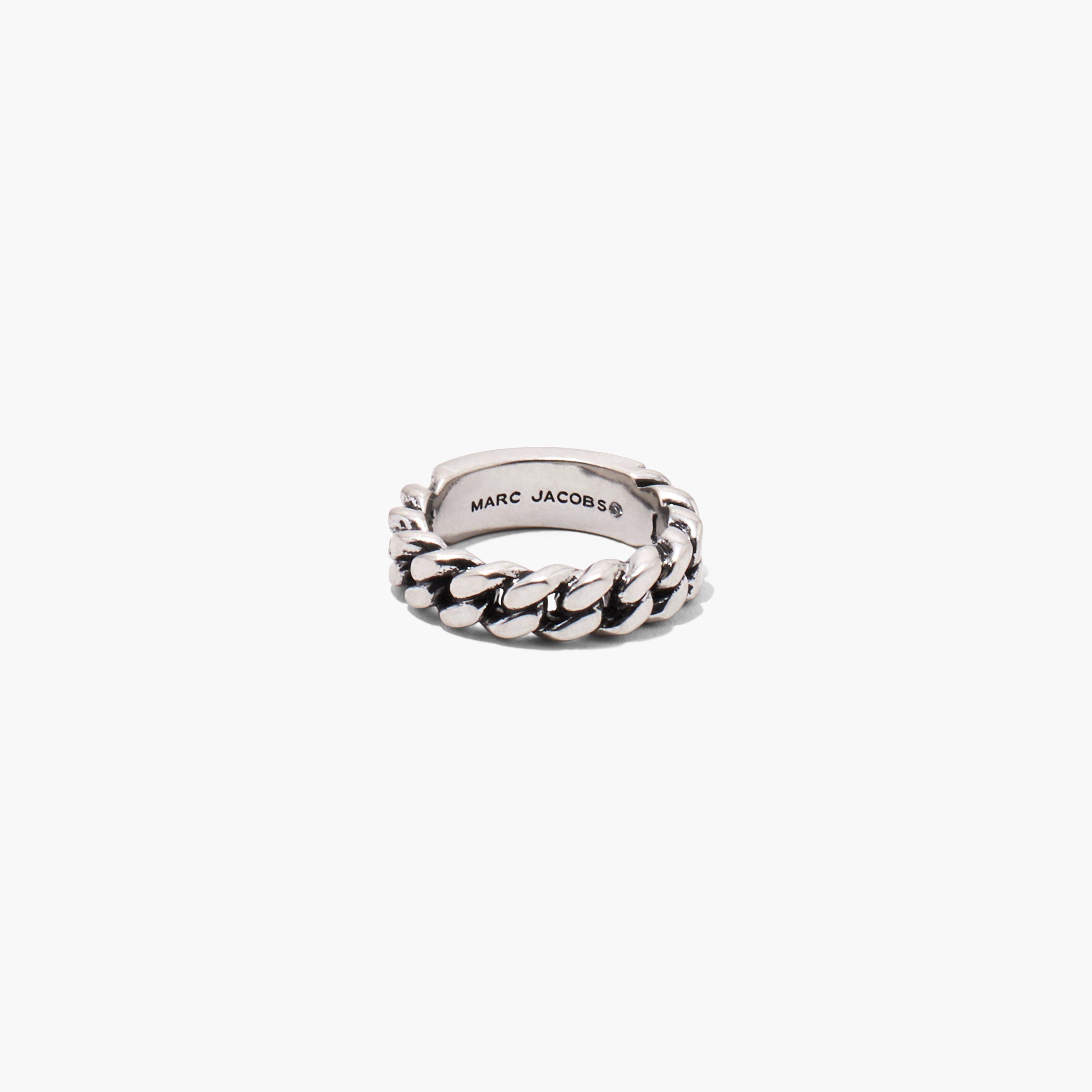 THE BARCODE MONOGRAM ID CHAIN RING - 3