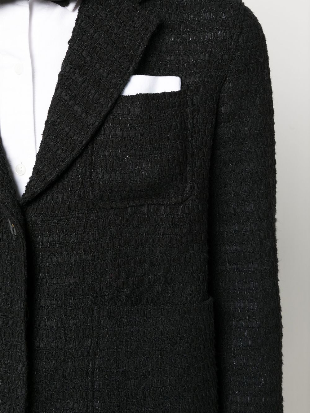 cropped sack sport tweed jacket - 5