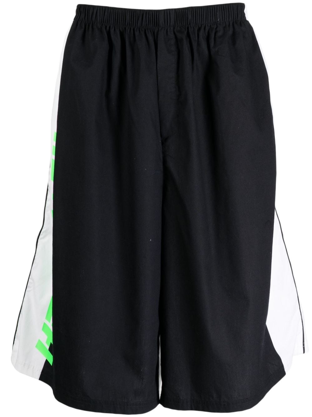 logo-print cotton track shorts - 1