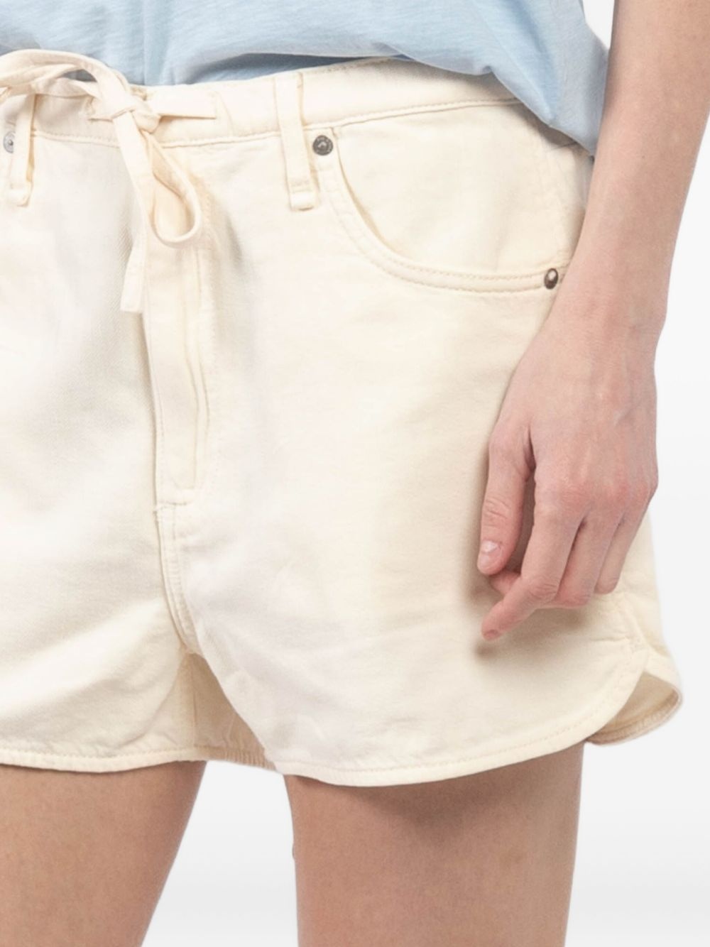 drawstring-waist shorts - 5