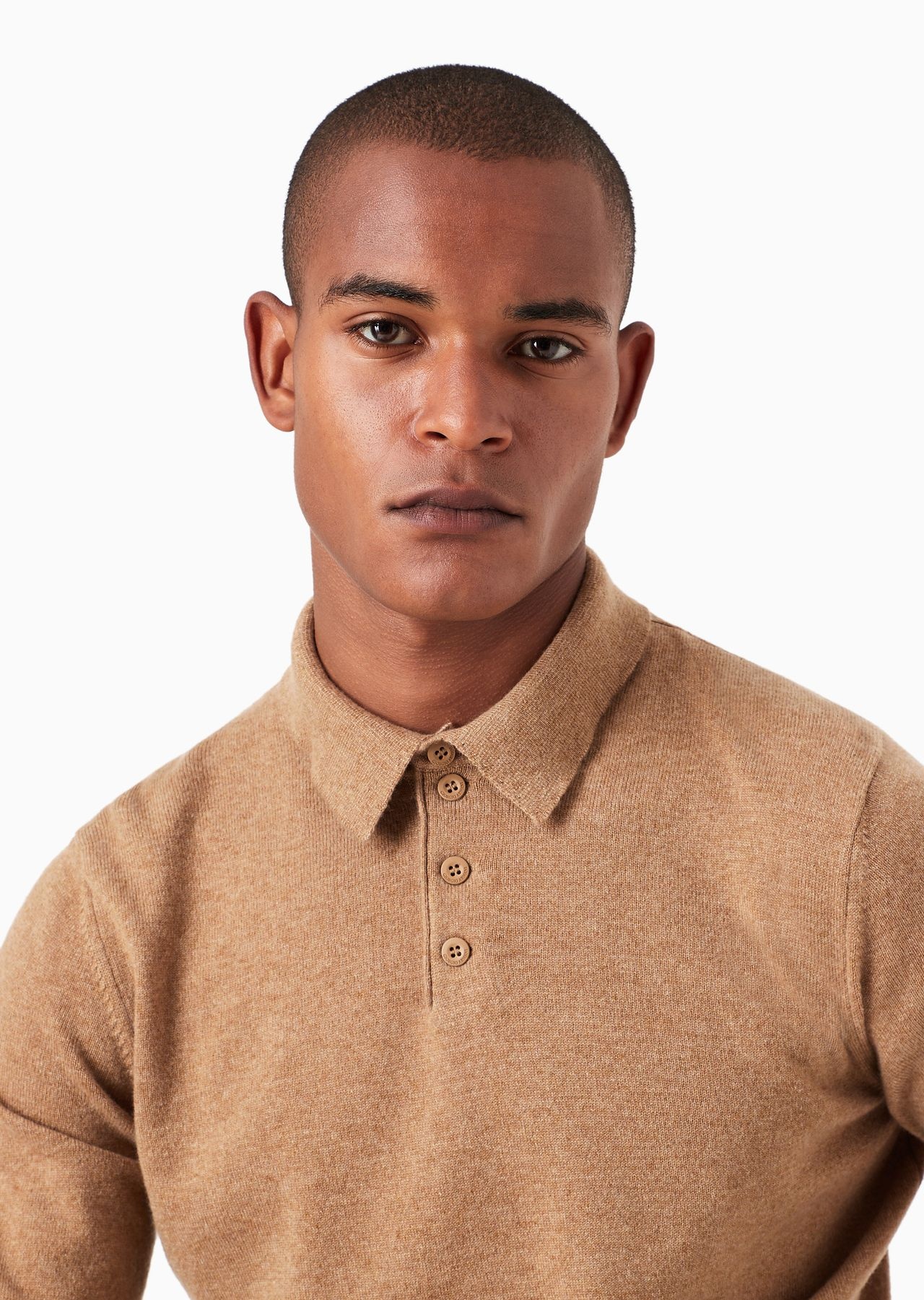 Long-sleeved, pure cashmere polo shirt - 5