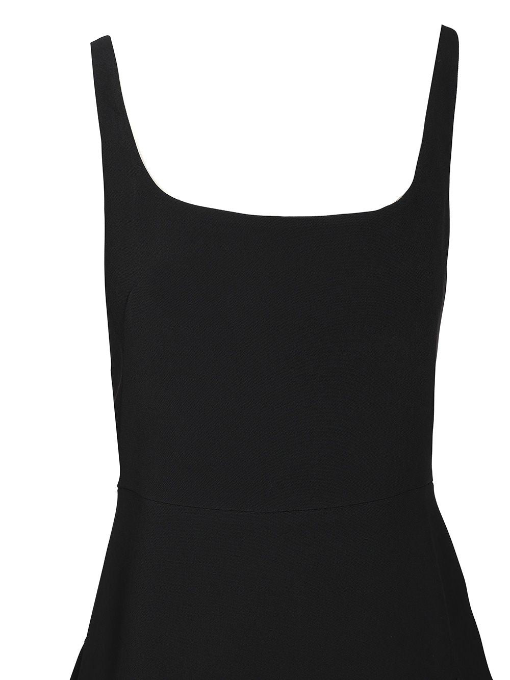 Mini Fluted Dress Dresses Black - 4
