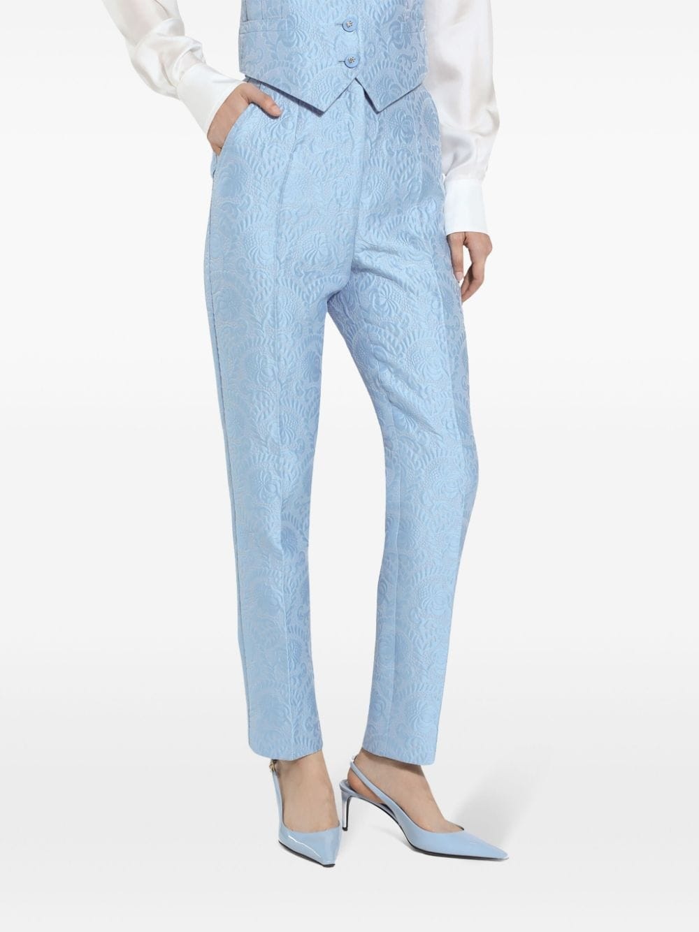 jacquard tailored trousers - 5