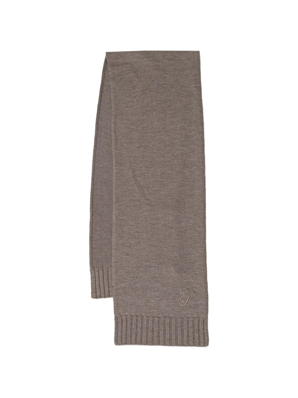 embroidered-logo scarf - 1