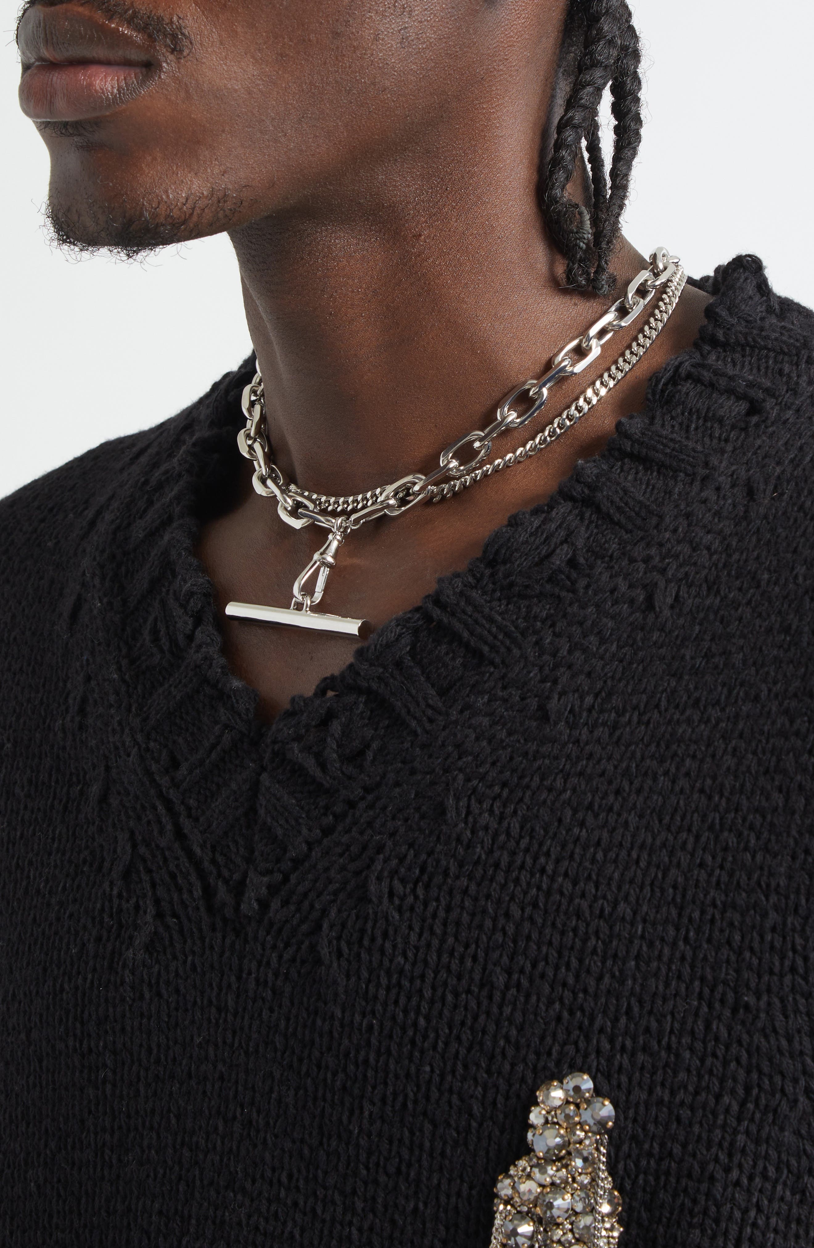 Alexander McQueen Men's Sling Necklace in Palladio at Nordstrom - 2