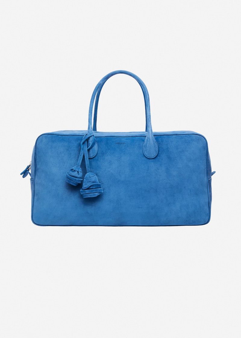 Large Brigitte bag in blue suede 1