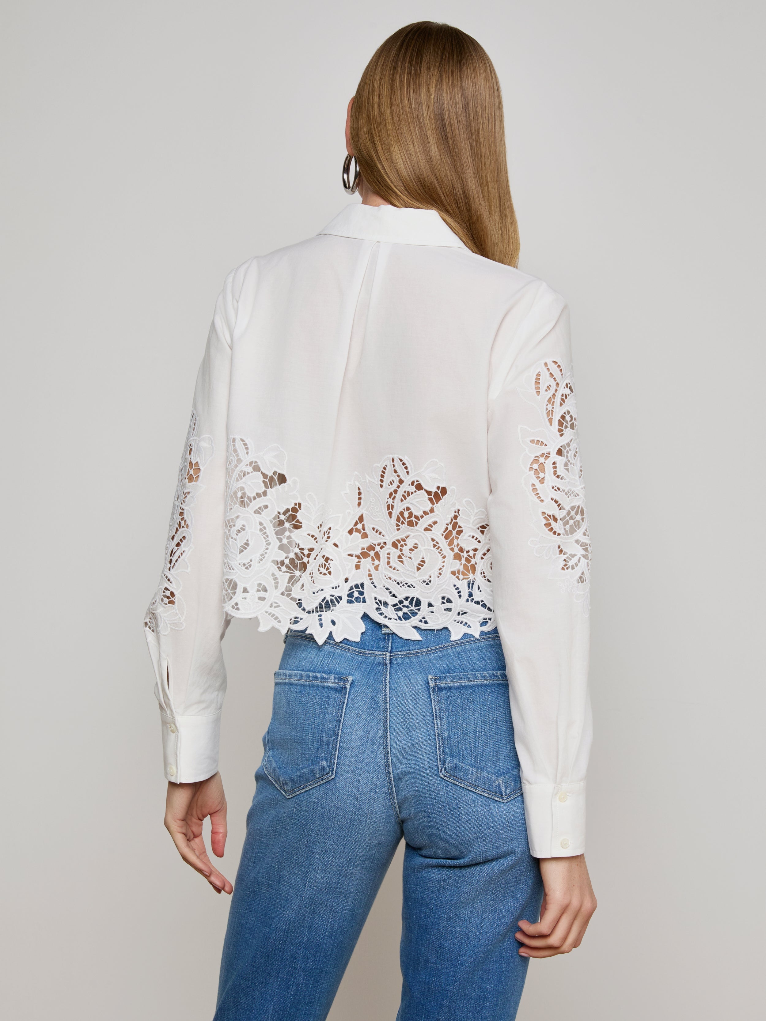 Seychelle Cropped Lace Blouse - 5