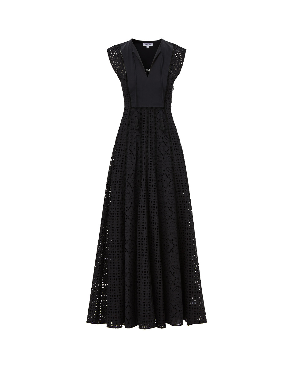ALINA EYELET MAXI DRESS - 1