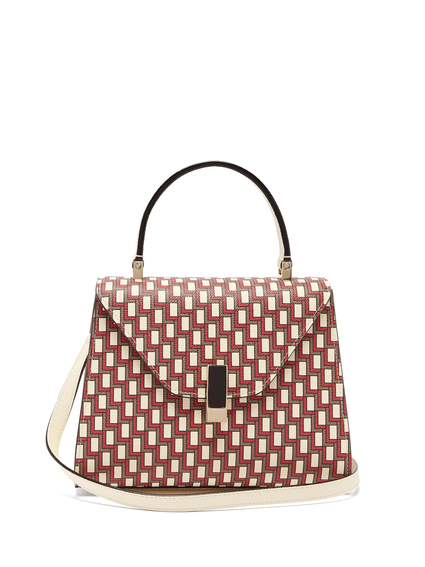 Iside mini geometric-print leather bag - 1