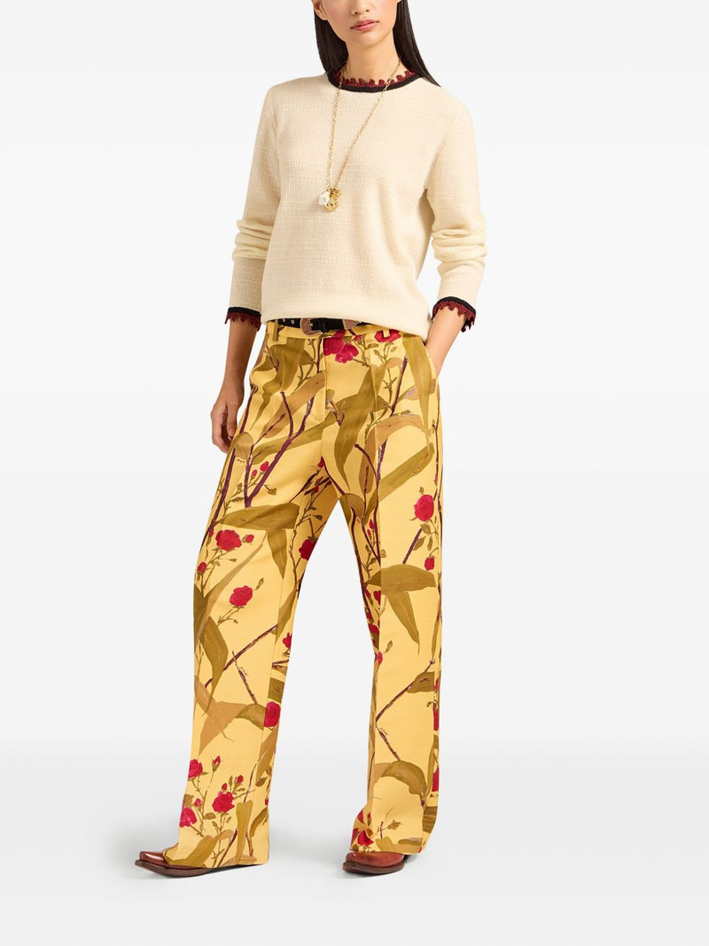 La DoubleJ scallop-trimmed wool-blend sweater outlook