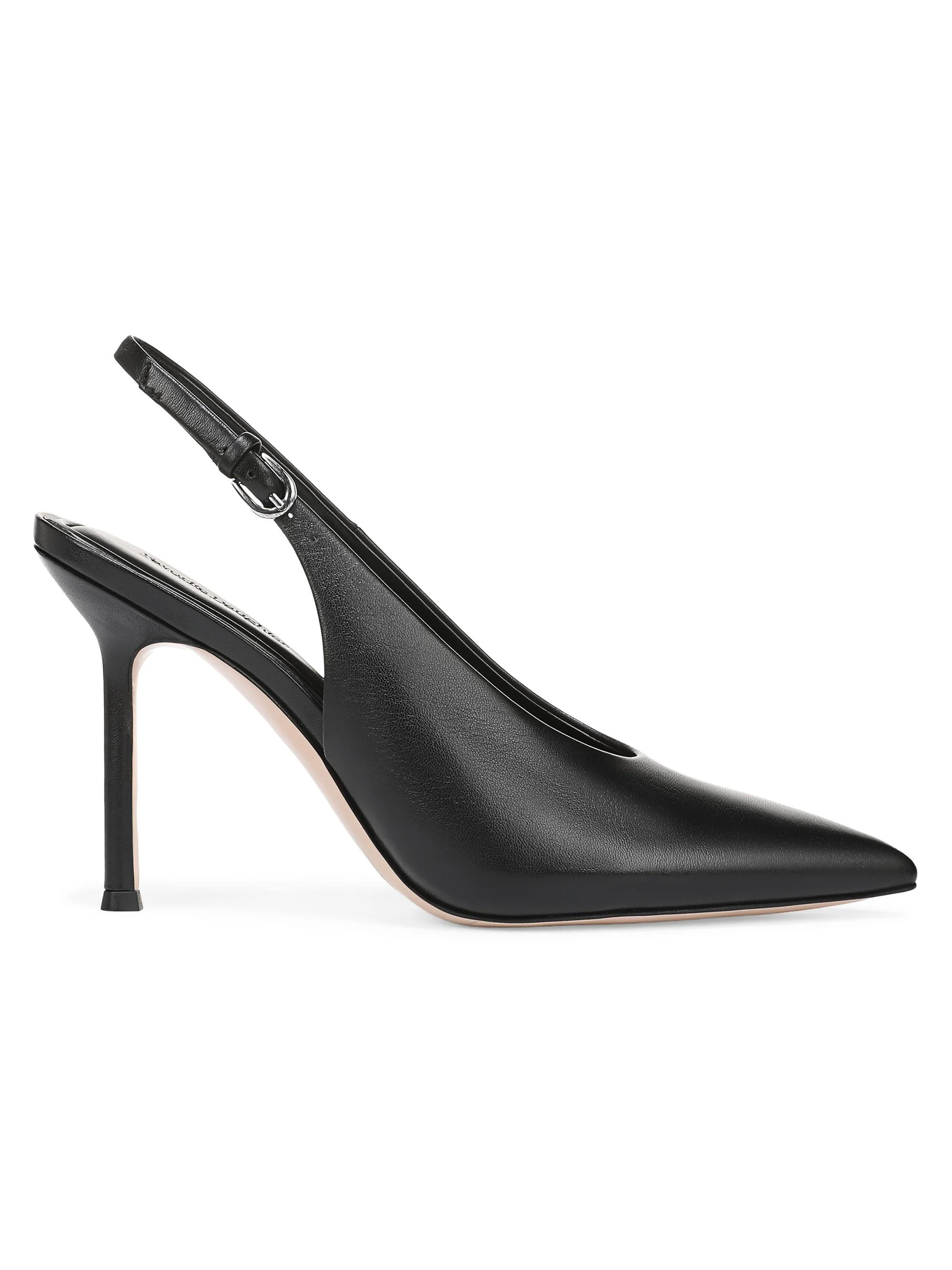 Women's Remy 95MM Leather Slingback Pumps - Black - 1