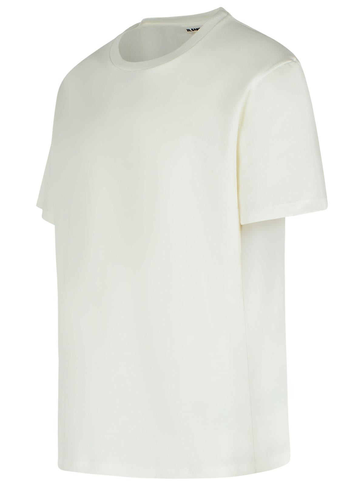 Jil Sander White Cotton T-Shirt Men - 2