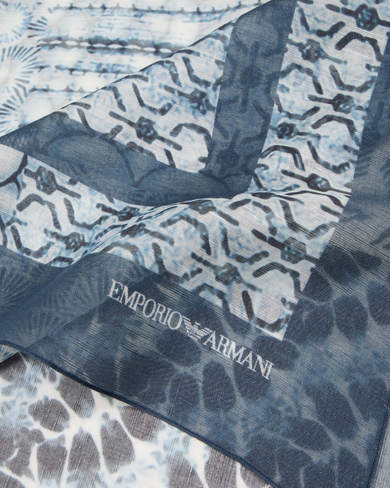PRINTED LINEN AND MODAL BLEND FOULARD - 2