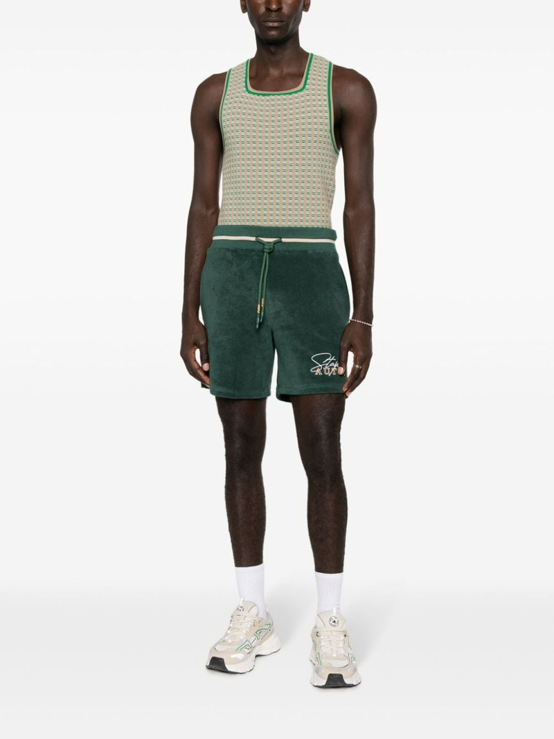 AUTRY logo-embroidered cotton-blend track shorts outlook