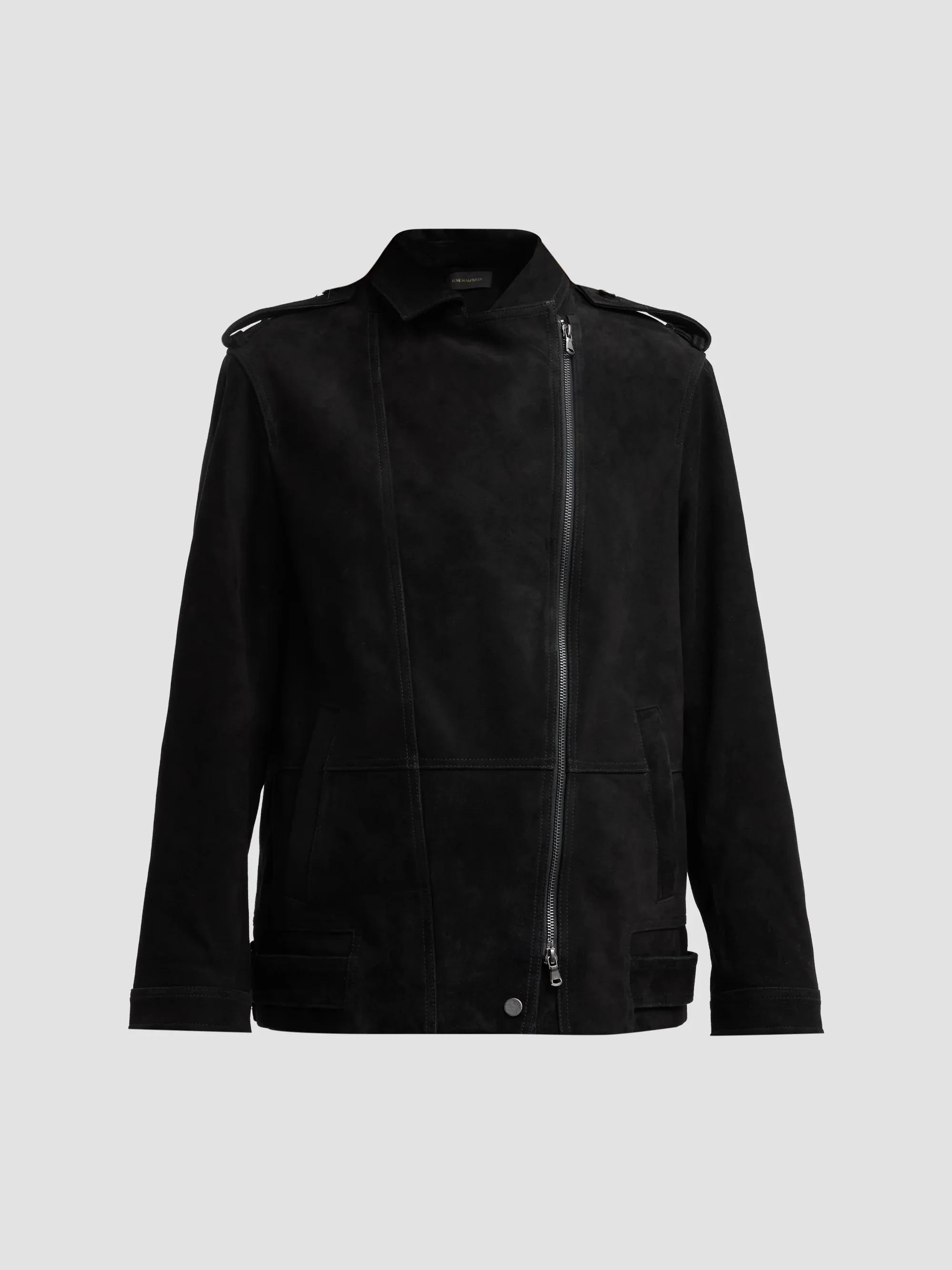 Women's Priscilla Suede Moto Jacket - Black - 1