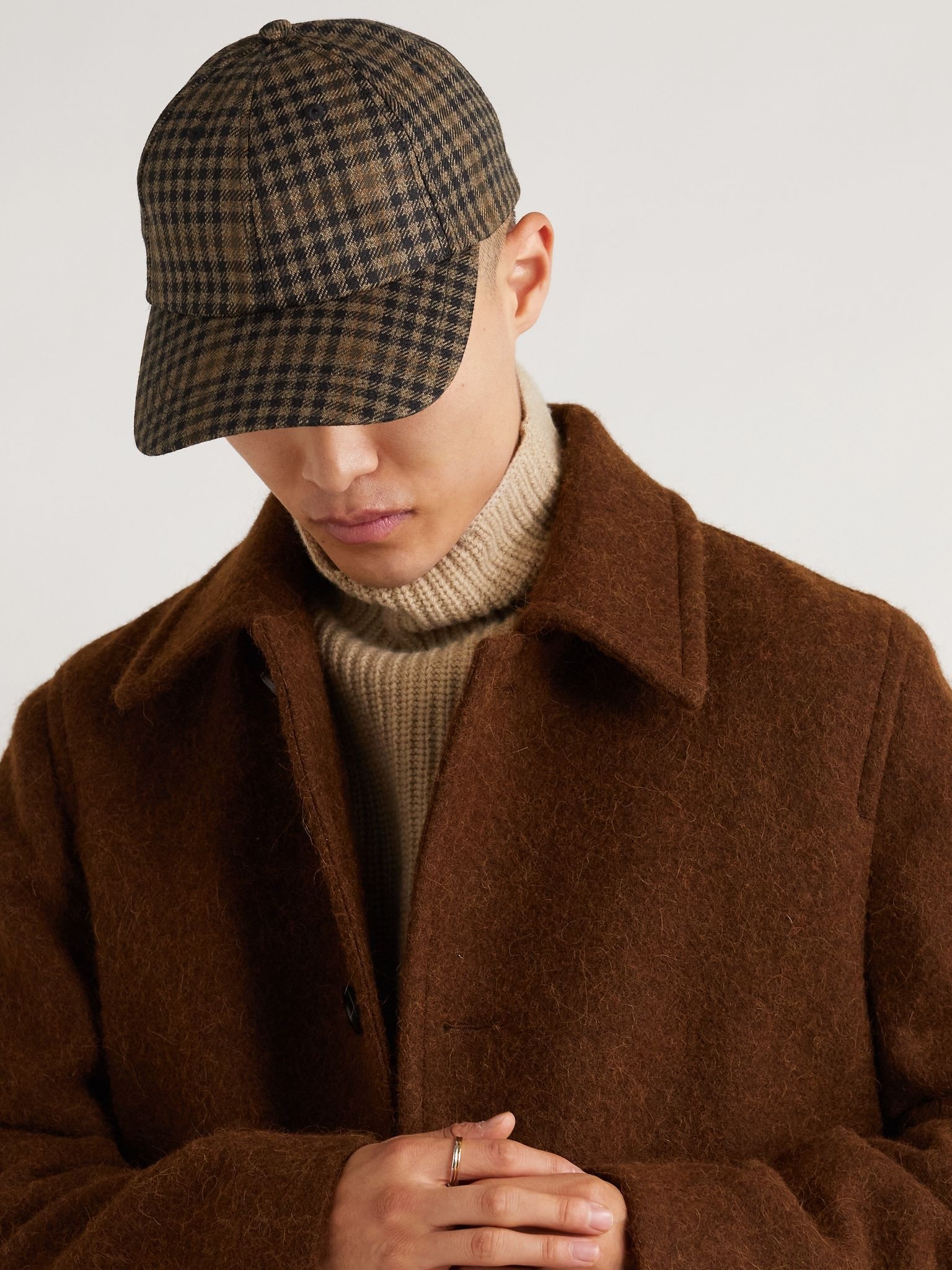 Checked Wool-Blend Tweed Baseball Cap - 2