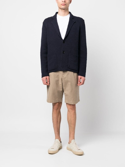 Brioni ribbed-knit cotton cardigan outlook
