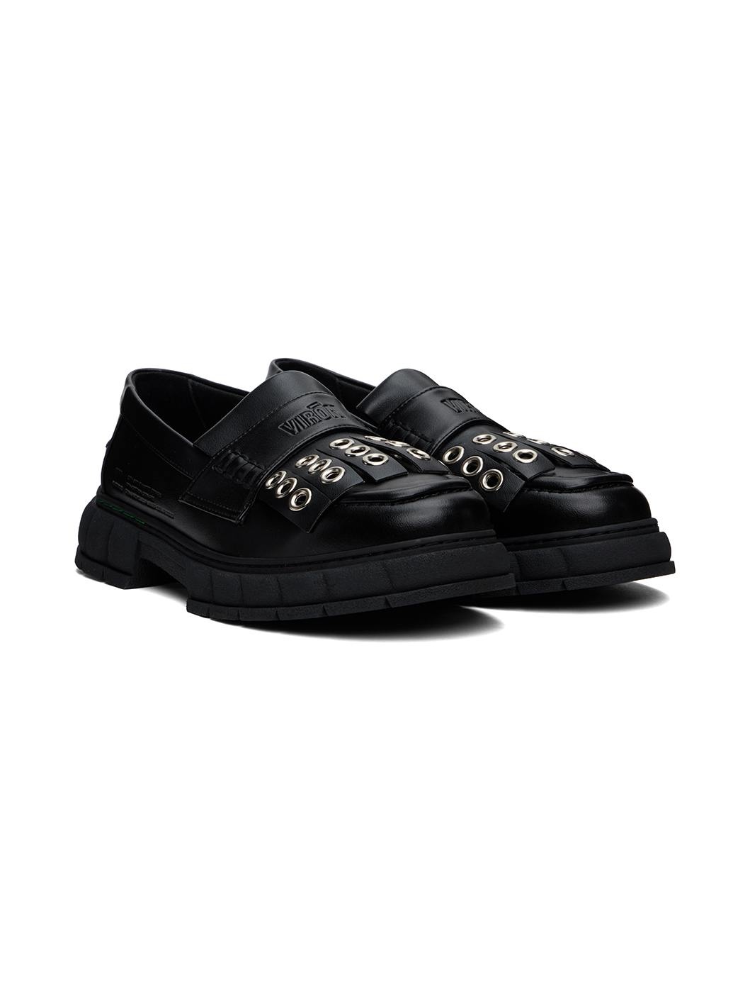 Black Progres II Metal Loafers - 4