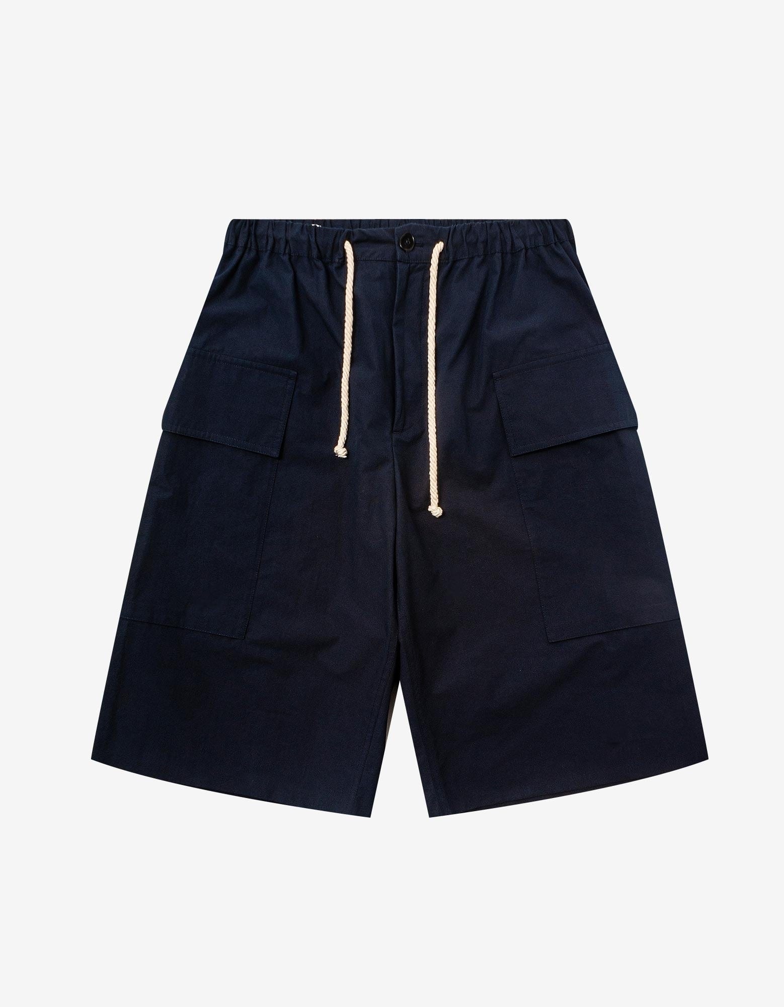 Navy Blue Cargo Shorts - 1
