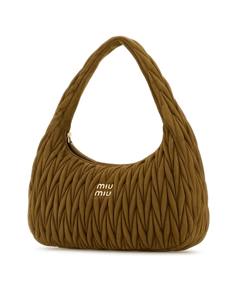 Miu Miu Biscuit Suede Shoulder Bag outlook