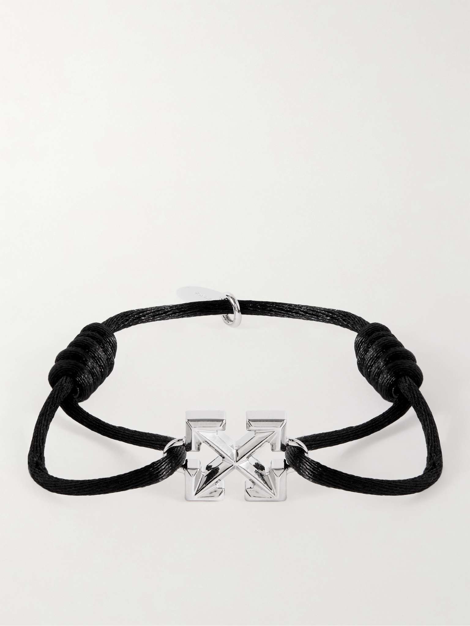 Arrow Silver-Tone Cord Bracelet - 1