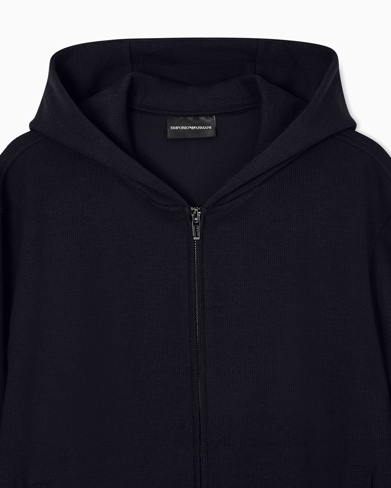 EMPORIO ARMANI LYOCELL AND COTTON INTERLOCK SWEATSHIRT outlook