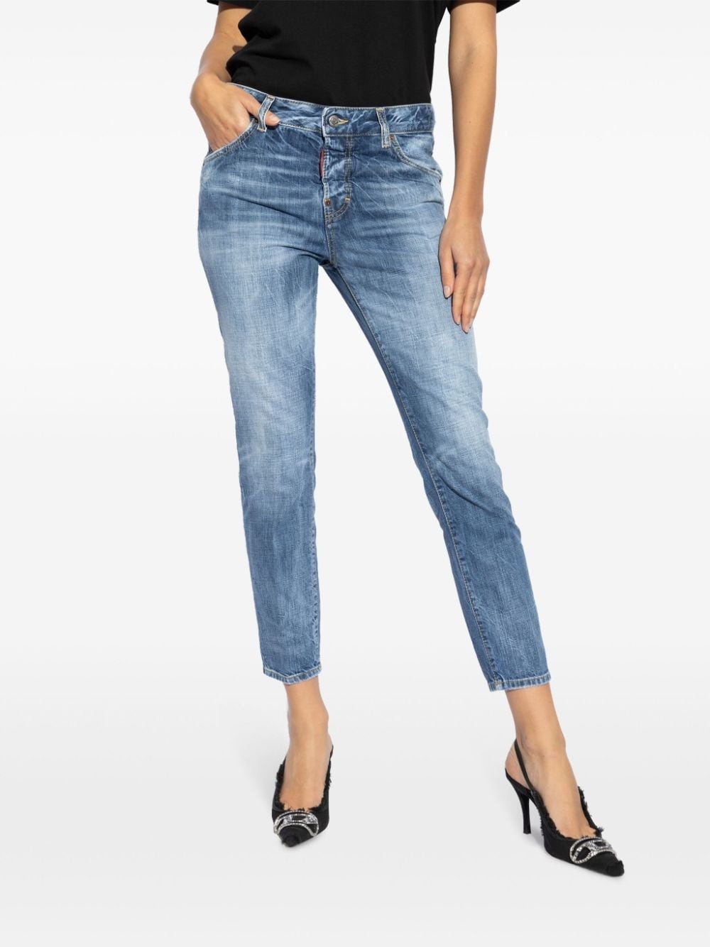 Dsquared2 Jeans Blu Donna Crop - 3