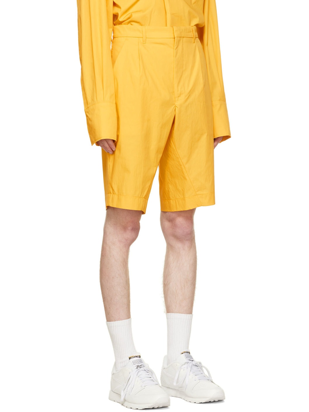 Yellow Cotton Shorts - 2