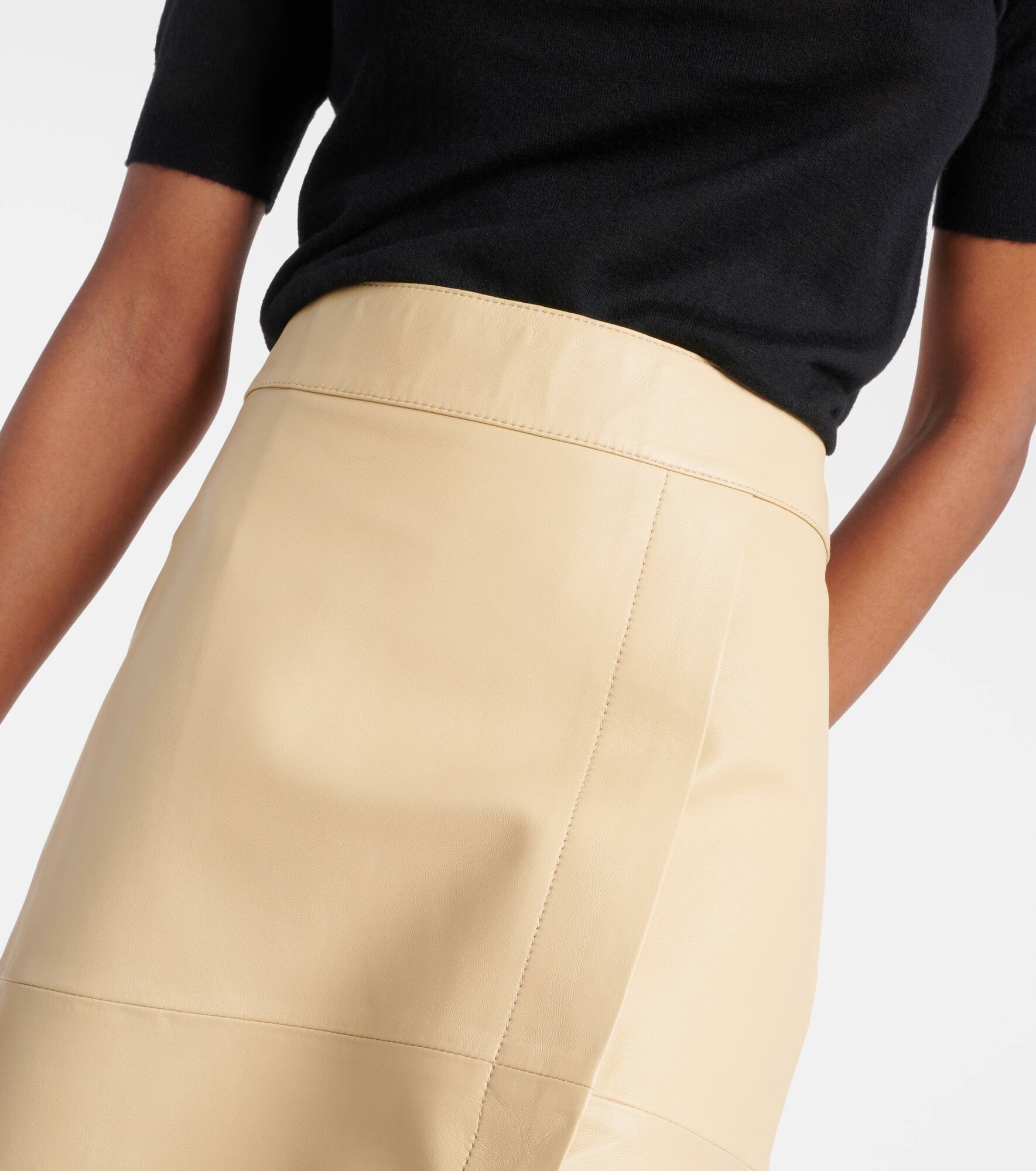 Sevres leather pencil skirt - 4
